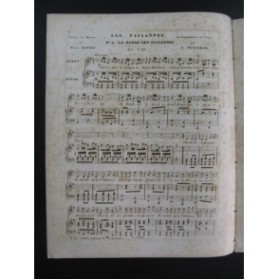 DUPONT Pierre Les Paysannes No 6 La Ronde Chant Piano ca1850