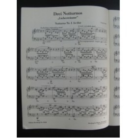 LISZT Franz Drei Notturnos Trois Nocturnes Piano