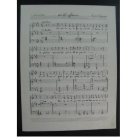 LAPARRA Raoul Les Différences Manuscrit Chant Piano ca1930