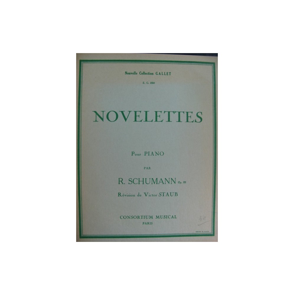 SCHUMANN Robert Novelettes Piano