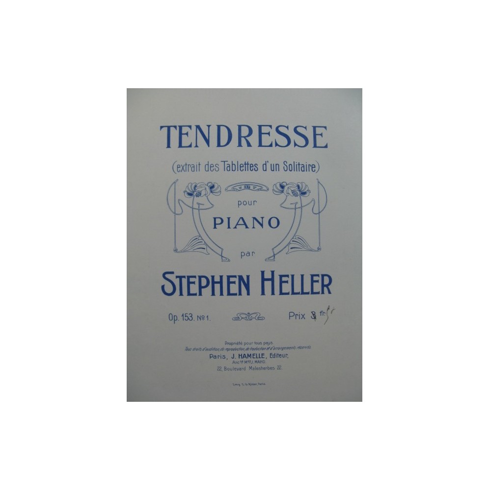 HELLER Stephen Tendresse Piano