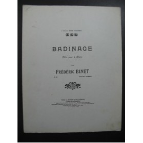 BINET Frederic Badinage Piano