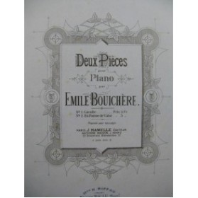 BOUICHERE Emile Deux Pièces No 1 Gavotte Piano