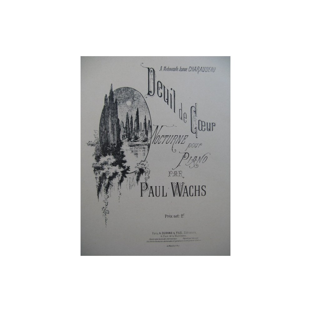 WACHS Paul Deuil de Cœur Piano
