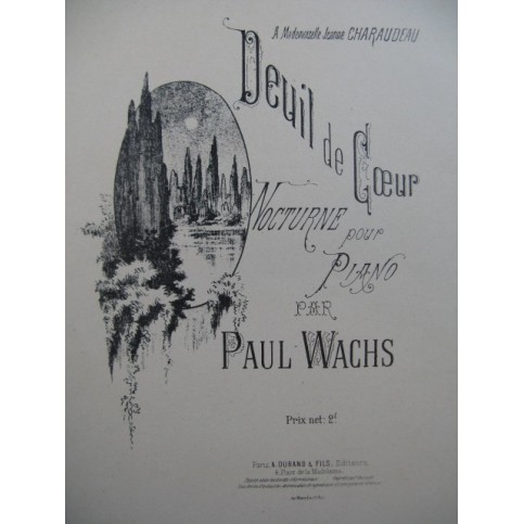 WACHS Paul Deuil de Cœur Piano