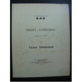 DOLMETSCH Victor Menuet-Scherzando Piano