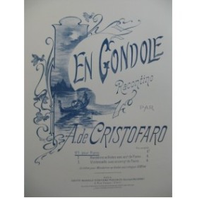 DE CRISTOFARO Albert En Gondole Piano