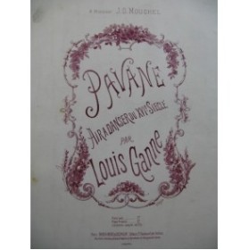 GANNE Louis Pavane Piano