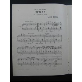 GANNE Louis Pavane Piano