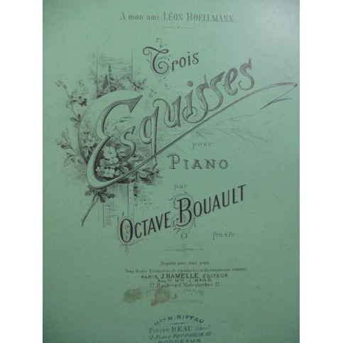 BOUAULT Octave Trois Esquisses Piano