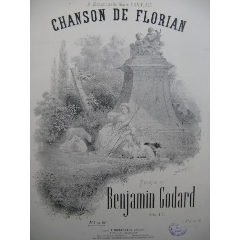 GODARD Benjamin Chanson de Florian Chant Piano XIXe