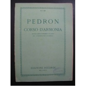 PEDRON C. Corso d'Armonia Harmonie 1953