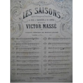 MASSÉ Victor Les Saisons Chanson du Blé Chant Orchestre