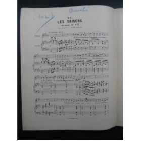 MASSÉ Victor Les Saisons Chanson du Blé Chant Orchestre