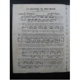 POURNY Charles La Légende du Mouchoir Chant Piano ca1880