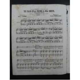 ROBILLARD Victor Tu fais d'la peine à ma Soeur Chant Piano ca1880