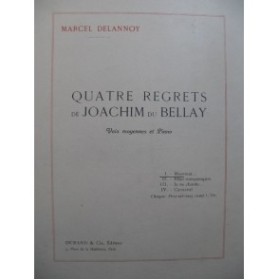 DELANNOY Marcel Joachim du Bellay Heureux Chant Piano Dédicace 1931