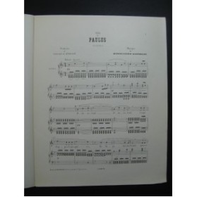MENDELSSOHN-BARTHOLDY Air de Paulus Chant Piano 1935