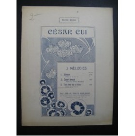 CUI César Ton Rire est si Doux Chant Piano 1907