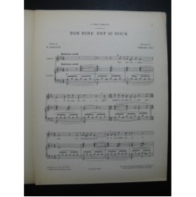 CUI César Ton Rire est si Doux Chant Piano 1907
