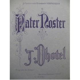DHOTEL J. Pater Noster Chant Orgue ou Piano