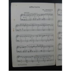 WENISH Ed. Offertoire et Communion Orgue 1932
