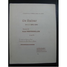 DE FONTENAILLES H. Un Baiser Chant Piano 1897