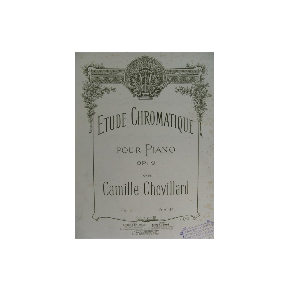 CHEVILLARD Camille Etude Chromatique Piano