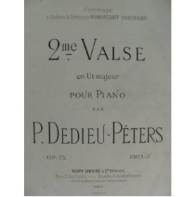 DEDIEU-PETERS P. 2ème Valse Piano