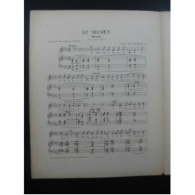 FAURÉ Gabriel Le Secret Chant Piano 1880