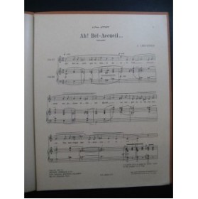 LEGUERNEY Jacques Ah ! Bel-accueil Chant Piano 1946