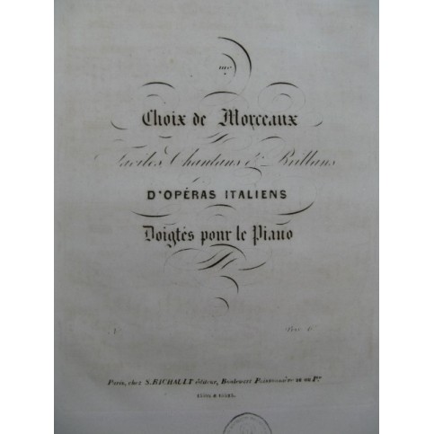 SAVART Augustin 2e Petite Fantaisie sur l'Elissire d'Amore Piano 1859
