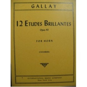 GALLAY Jacques-François 12 Etudes Brillantes Cor
