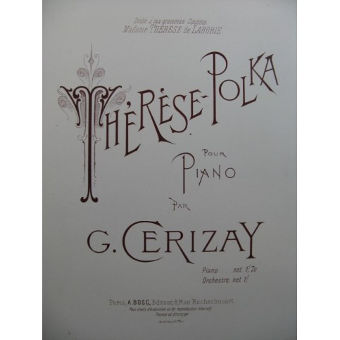 CERIZAY G Thérèse-Polka Piano