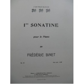 BINET Frédéric 1ère Sonatine Piano