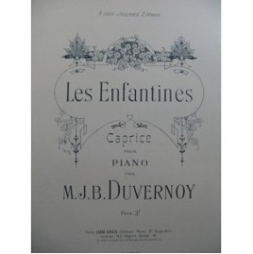 DUVERNOY M.J.B Les Enfantines Piano