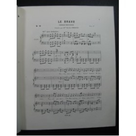 SALVAYRE Gaston Le Bravo Chanson Vénitienne Chant Piano 1877
