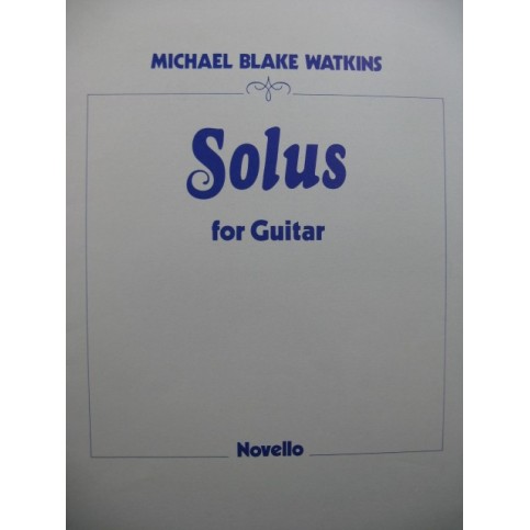 BLAKE WATKINS Michael Solus for Guitar Guitare 1977