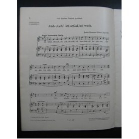 WETZEL Justus Hermann Sechs Gedichte Chant Piano 1919