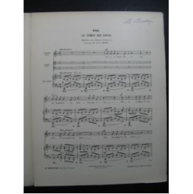 LENORMAND René Le Temps des Roses Chant Piano 1910