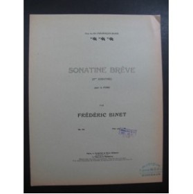 BINET Frédéric Sonatine Brève Piano