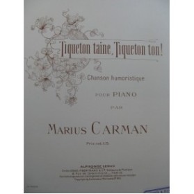CARMAN Marius Tiqueton taine Tiqueton Ton Piano