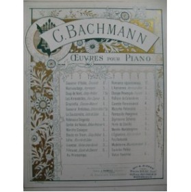 BACHMANN G La Fileuse Piano
