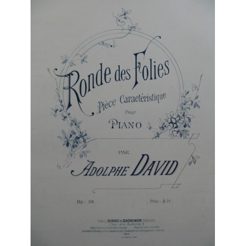 DAVID Adolphe Ronde des Folies Piano