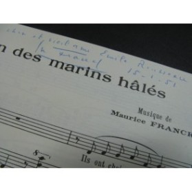 FRANCK Maurice Trois Mélodies Dédicace Chant Piano 1951