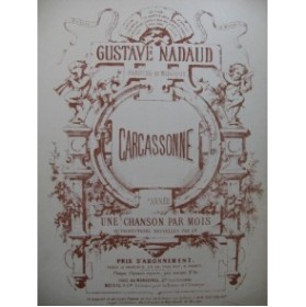 NADAUD Gustave Carcassonne Chant Piano