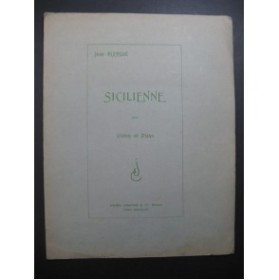 CLERGUE Jean Sicilienne Dédicace Violon Piano 1934