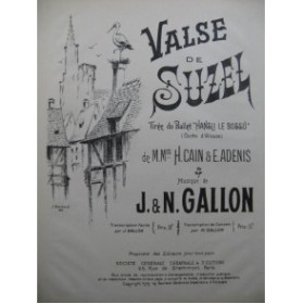 GALLON J. & N. Valse de Suzel Piano