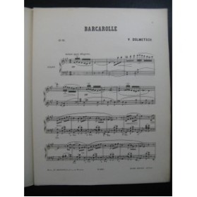 DOLMETSCH V. Barcarolle Piano