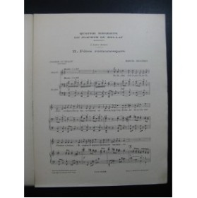 DELANNOY Marcel Joachim du Bellay Fêtes Romanesques Chant Piano 1931